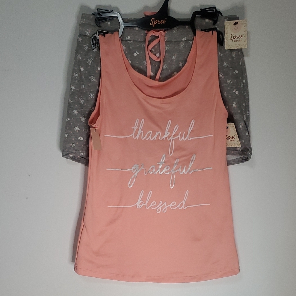Pink Sleeveless Tank Top with Script Design